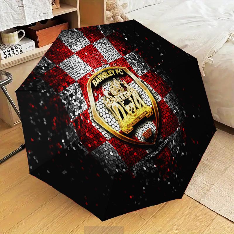Barnsley Crest Design Automatic Folding Umbrella - 8-Rib Travel Umbrella with Auto Open/Close & Portable Gifts for Holidays or Birthdays