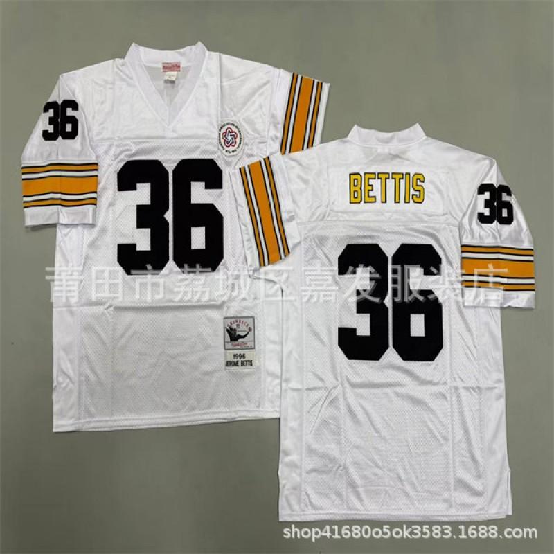 Pittsburgh Steelers Vintage NFL Football Jersey Men Cotton Embroidered Training Shirt Rugby Sport Wear