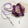 Lace Up Zantedeschia Necklace Korean Style Floral Clavicle Chain Sweet Flower Choker  Jewelry