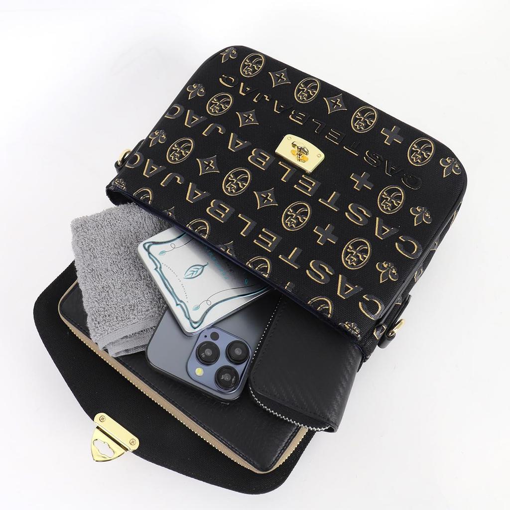 Castelbajac Cite Shoulder Bag with Handles No.89152 Black