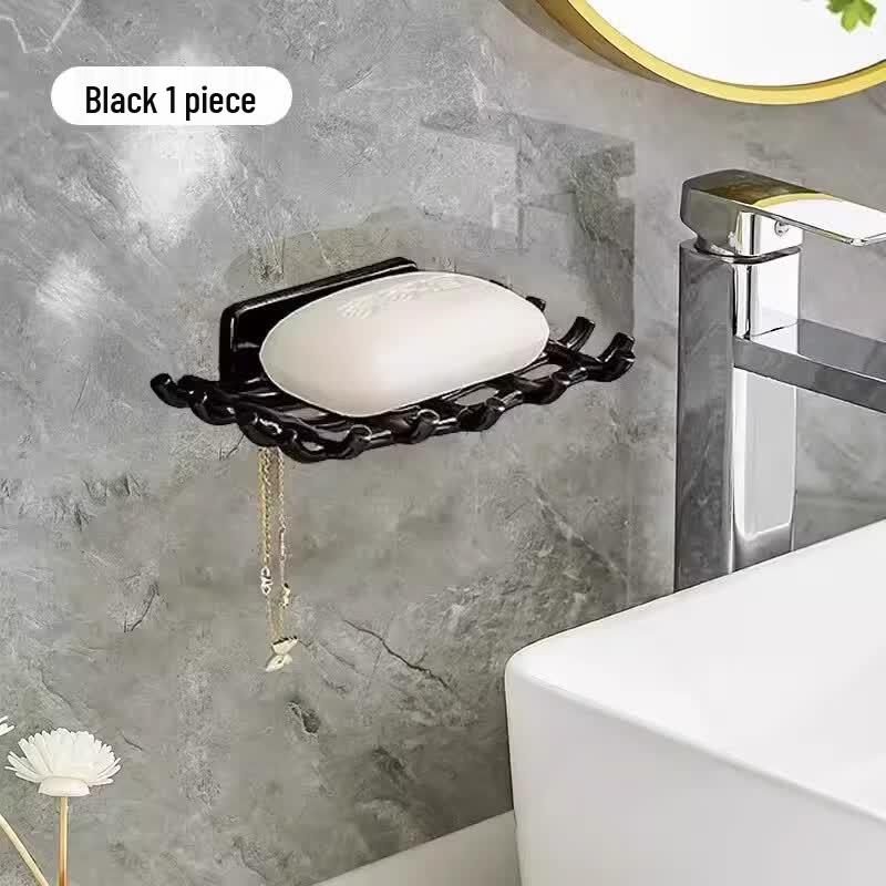 MDNG Punch-Free Wall-Mounted Soap Dish & Organizer Set (5-Piece)