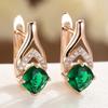 A Pair Of Retro And Elegant Women'S Fish Tail Inlaid Earrings, Fashionable Earrings