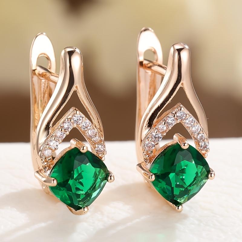 A Pair Of Retro And Elegant Women'S Fish Tail Inlaid Earrings, Fashionable Earrings