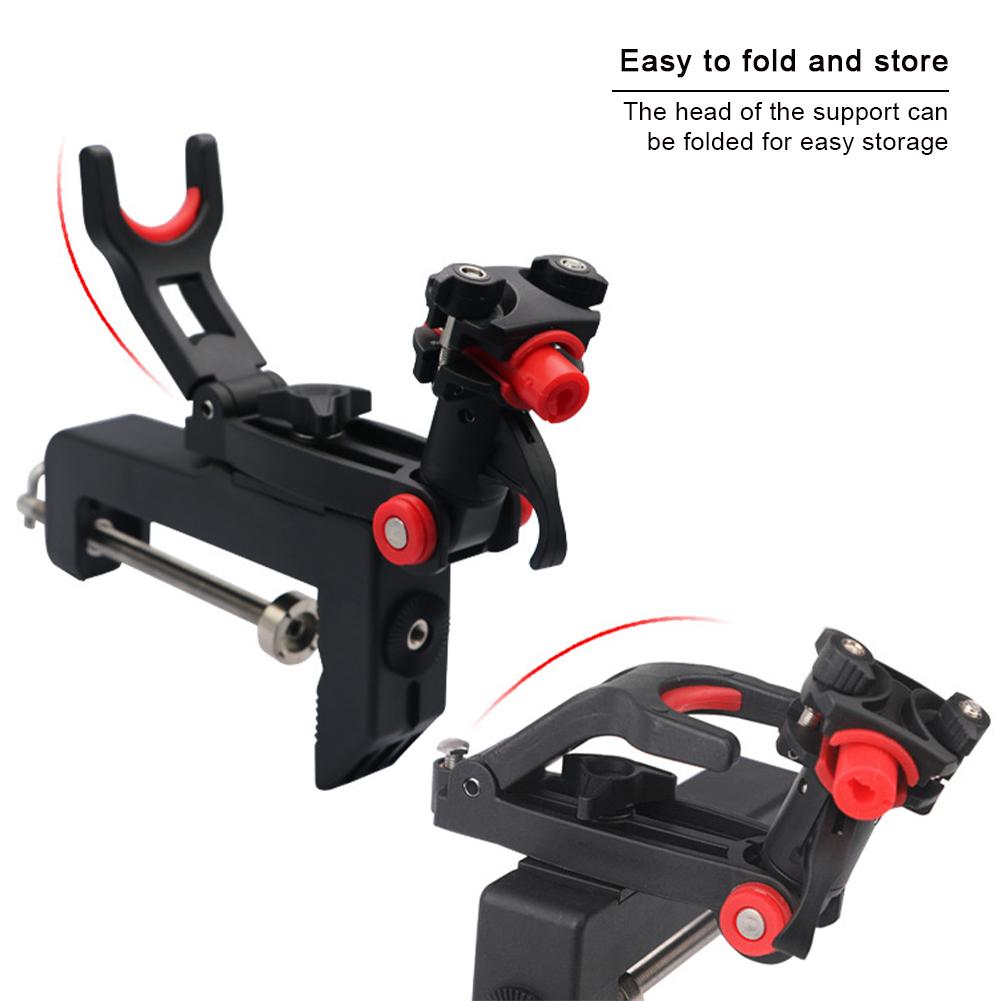 360° Adjustable Clamp On Fishing Rod Holder Quick Release Boat Fishing Pole Bracket Outdoor Fishing Gear Accessories
