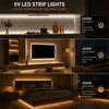 Motion Sensor Led COB Light Strip Battery Usb Powered 5V Auto ON/OFF Liner Lighting Diode for Cabinet Wardrobe Kitchen Staircase