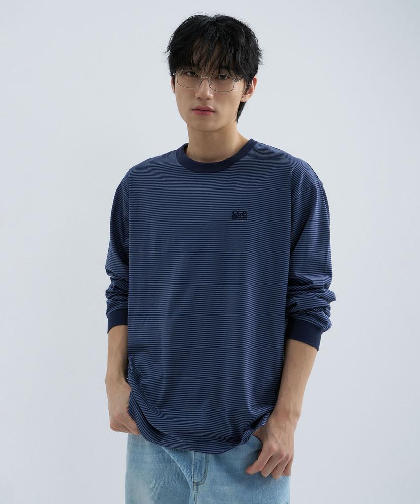 CGP Striped Long Sleeve - Dark Navy