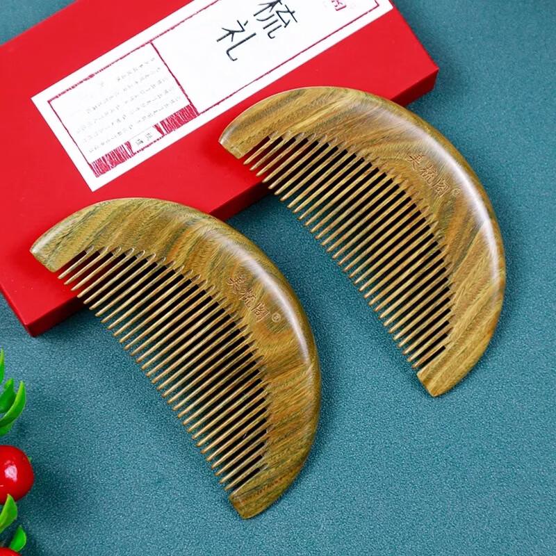 Green Sandalwood Portable Hair Comb