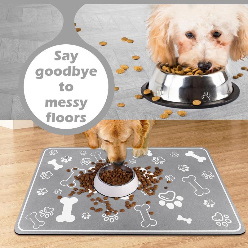 1Pcs Pet Feeding Mat, Absorbent Pet Placemat, Waterproof Quick Dry Mat For Dog Cat 30cm/40cm/50cm