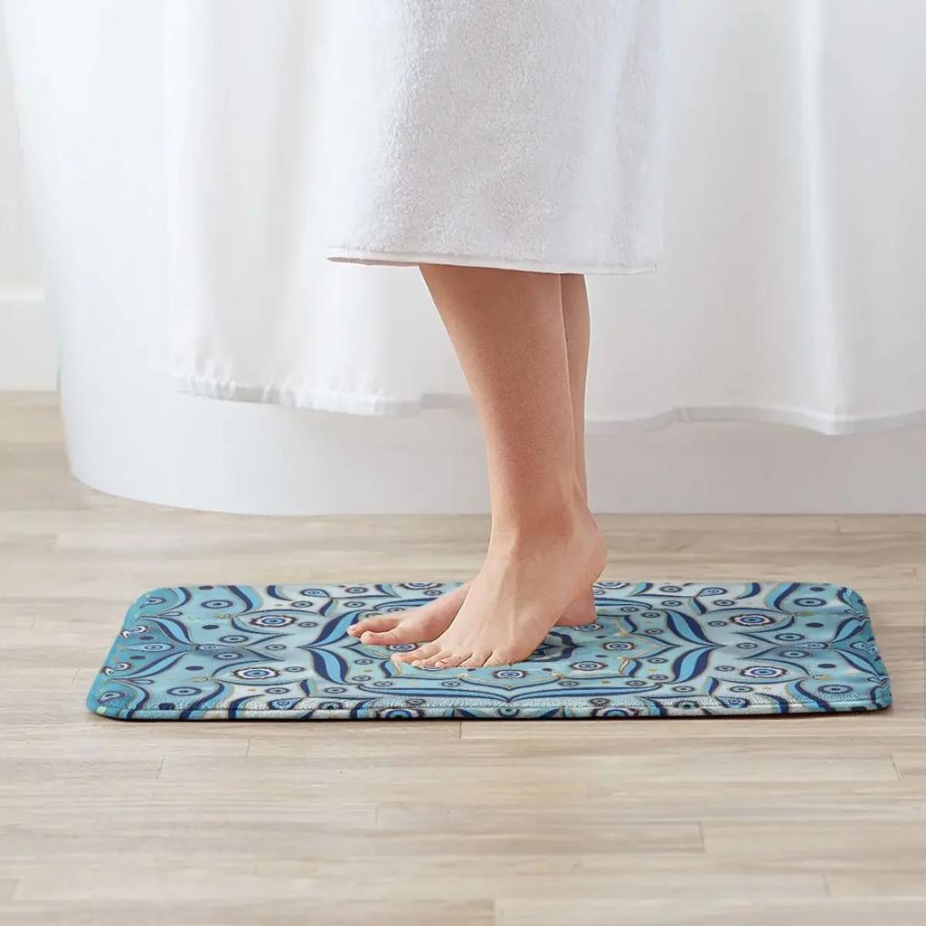 Mandala Evil Eye Non-slip Rug Doormat Bath Mat Amulet Ornament Floor Carpet Entrance Door Decor
