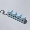 4 Keys Fidget Keychain Key Button Pinch Toy Funny Clicker Toy Pendant  for Adult&Kids