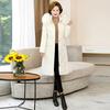 Middle-aged and Elderly Plus-size Women's Cotton-padded Jacket 200 Kg Mother's Winter Clothes Long Over-the-knee Loose Padded Coat.