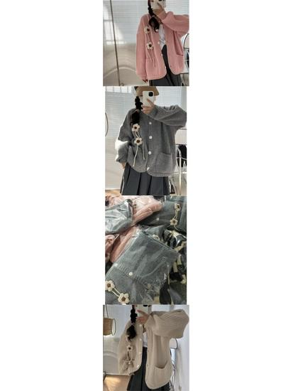 Women's Korean-Style Thick Knit Cardigan: Soft, Cozy, and Gentle Mori Fashion for Fall/Winter