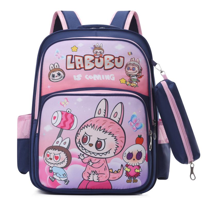 New Children's Schoolbag Boys and Girls Cartoon Cute Student Backpack Grade 1234