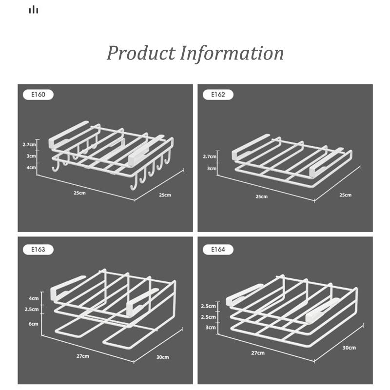 Multi-Functional Hanging Storage Rack for Pot Lids and Cutting Boards with Non-Punching Installation