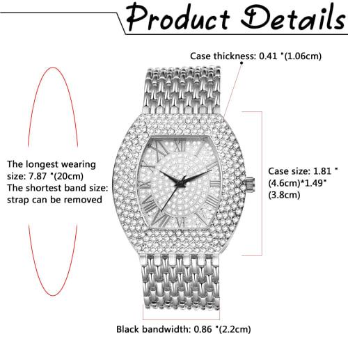 Popular and stylish diamond analog watch for men and women, featuring a stainless steel strap, square design, and a waterproof silver finish. Perfect