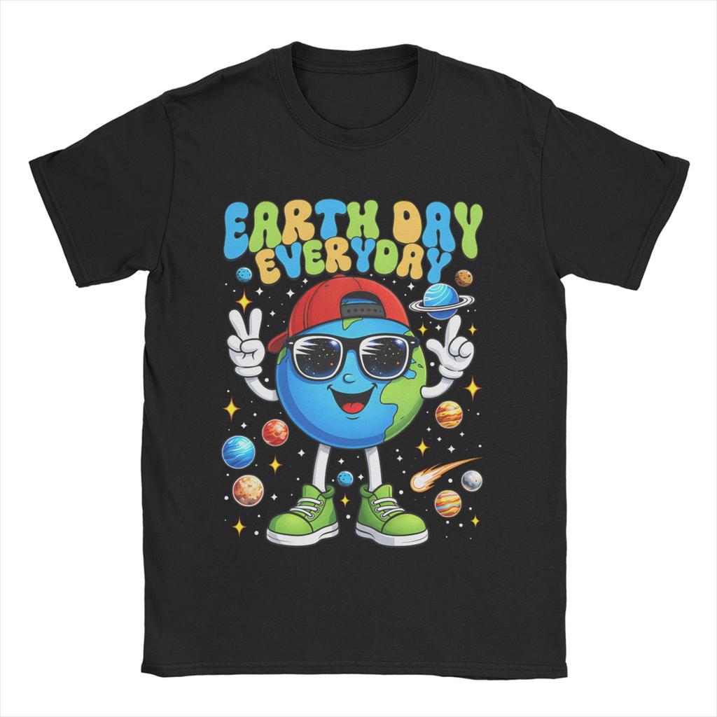 Men Women Happy Earth Day 2026 Save The Planet Earth Day Everyday T Shirt Cotton Clothing Short Sleeve Tees Unique T-Shirt