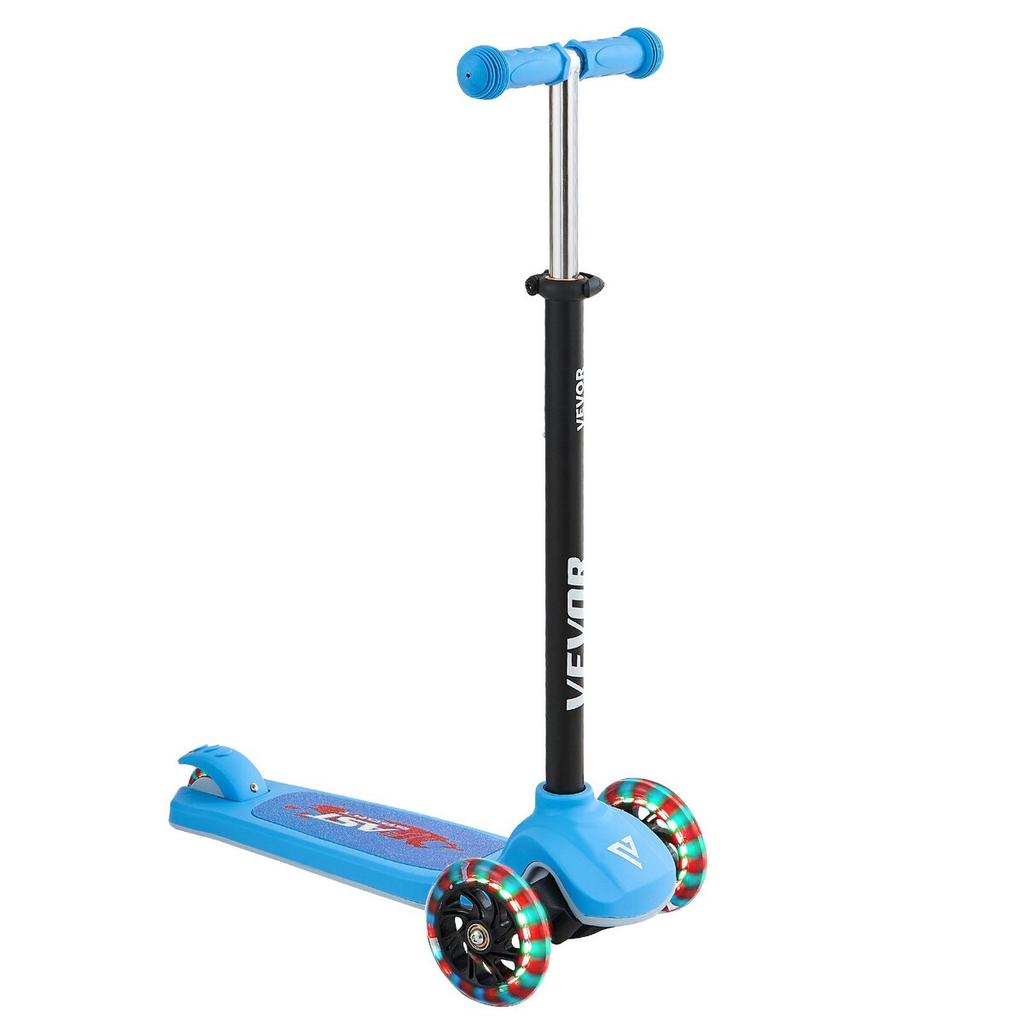 Kick Scooter for Kids Ages 3+, 3-Wheel Toddler Scooter with Light-Up Wheels, Adjustable Height Handlebar, Wide Anti-Slip Deck, Lightweight Aluminum