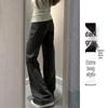 Women's High-Waisted Fleece-Lined Micro-Flare Sweatpants - 2025 Spring/Autumn/Winter Collection: Slimming, Casual, Thickened Flare Pants.