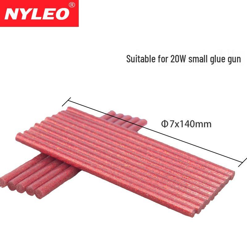 Colored Glitter & Glass Glue Sticks for Hot Glue Gun - High Viscosity EVA Silicone, 7mm