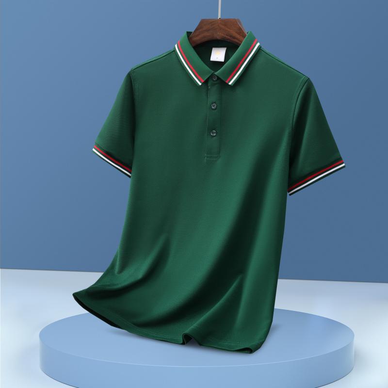 

Рубашка-поло с отложным воротником и короткими рукавами с вышитым логотипом M темно-зеленого