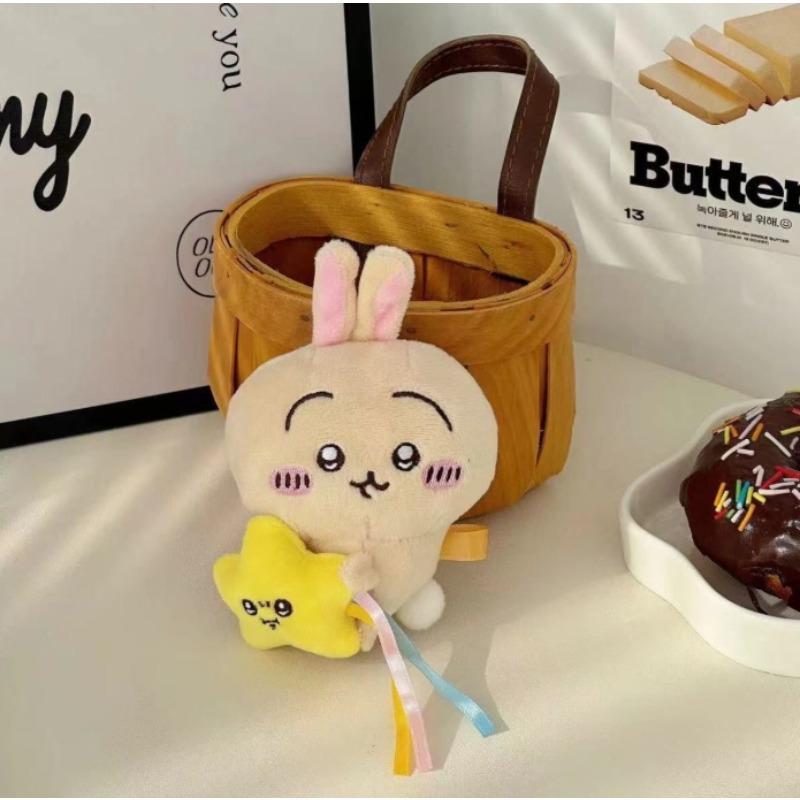 Chikawas Plush Doll Pendant Star Hugging Series Hanging Keychain Hachiware USAGI Cute Cartoon Plush Doll Accessories Ornaments