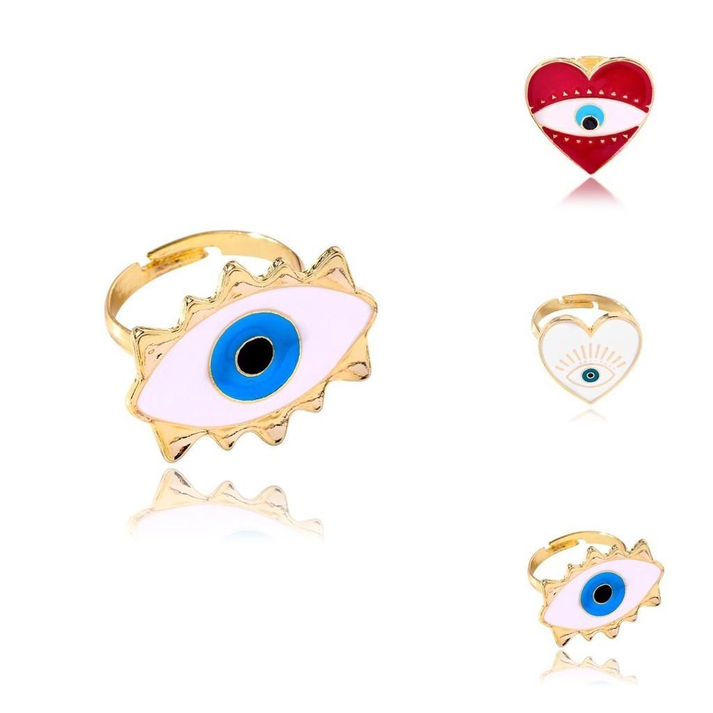 Artistic Eye Heart Ring For Women Alloy Material Ideal For Special Occasions