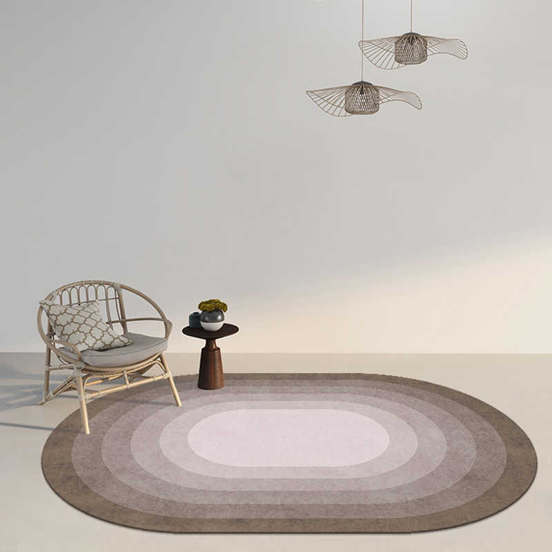 Modern Style Rugs for Bedroom Oval Shape Living Room Decoration Carpet Home Washable Anti-slip Floor Mat Fluffy Soft Bedside Rug