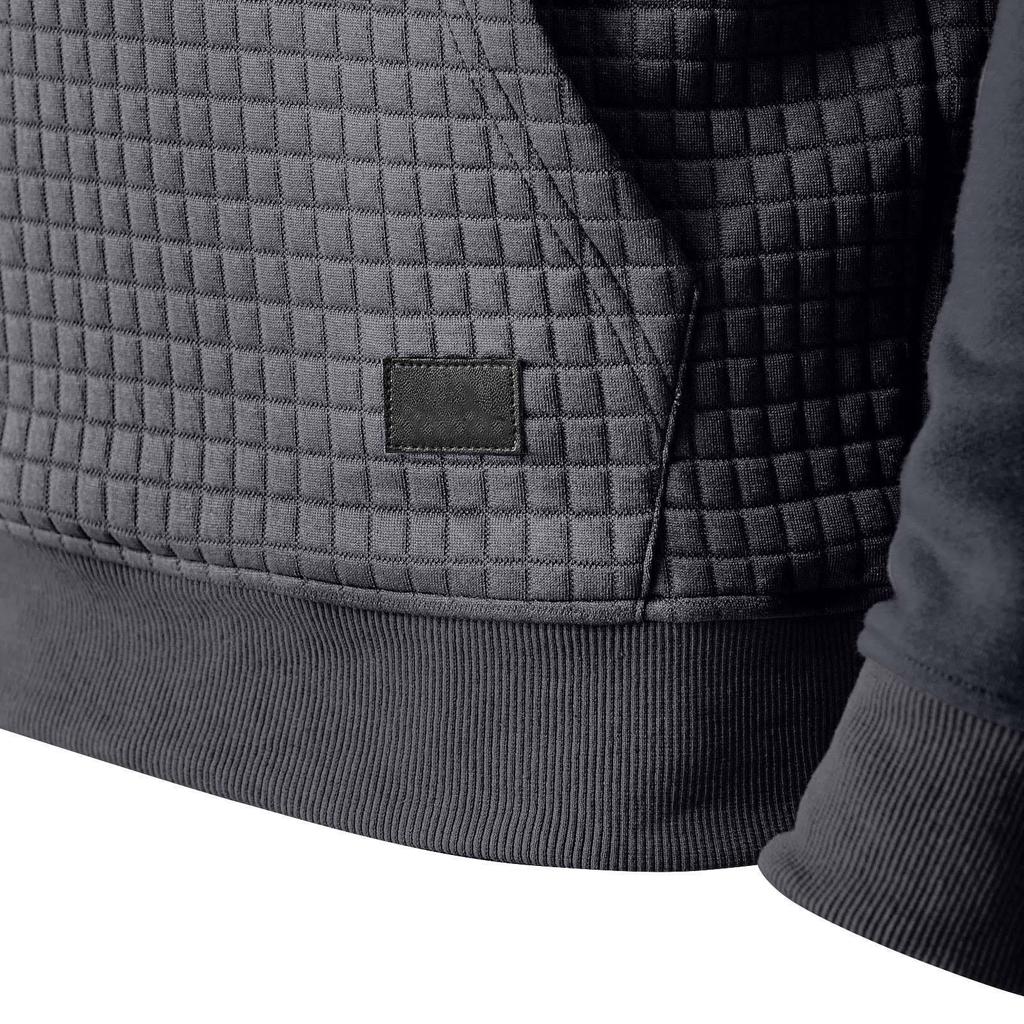 Men's Waffle Color Block Hoodie for Autumn/Winter