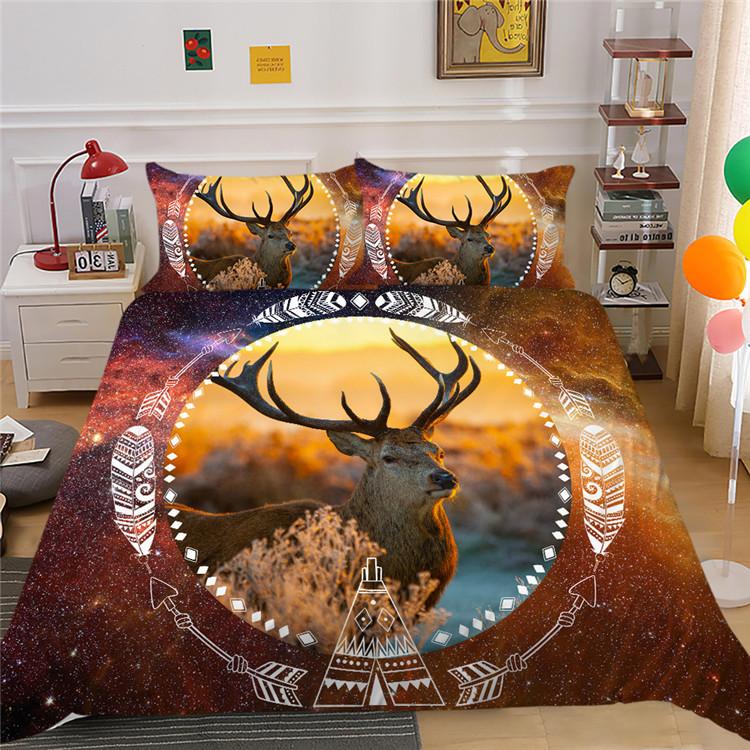 Animal Series Digital Printing Can Be Stylish Polyester Bedding Two Or Three-Piece Set