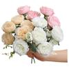 Real Touch Artificial Peony Flowers with Stems Peony Bouquet Lifelike Silk Flowers  Wedding
