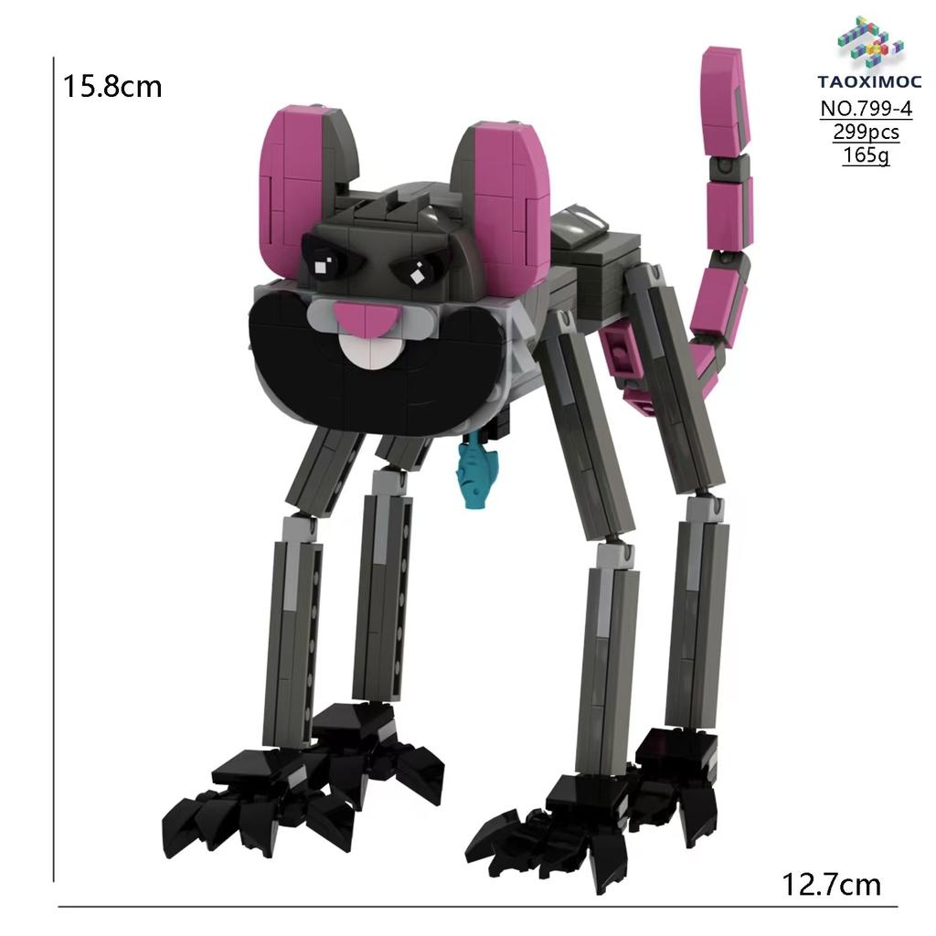 Poppy Playtime 4 Modello Figure con Blocchi da Costruzione, Giocattolo Poppy Playtime, Set da Esposizione Collezionabile, Regalo per Bambini