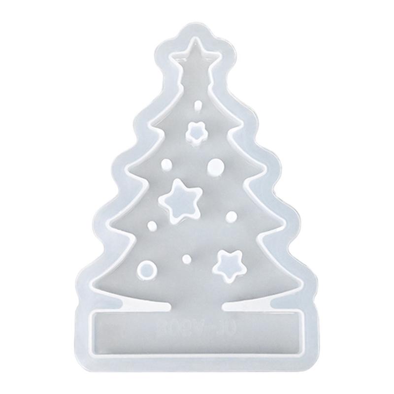 DIY Christmas Silicone Molds Epoxy Resin Mold Christmas Resin Mold Christmas Tree Castle Base New Year Handcraft Home Decoration