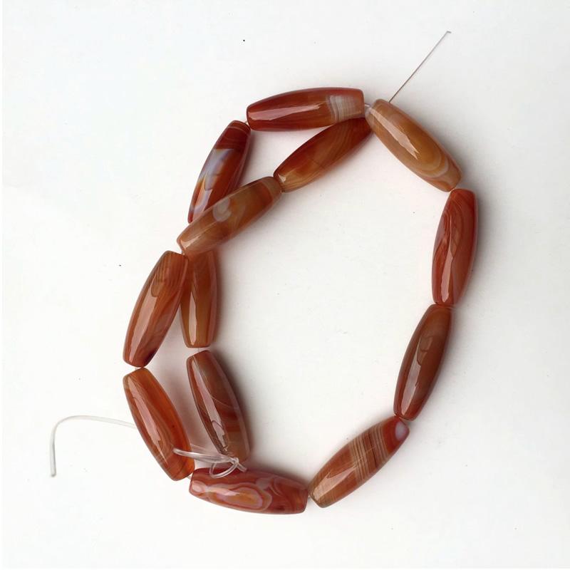 Beads for Jewelry Making measle10X30mm Botswana Agates DIY Christmas Jewelry 15"