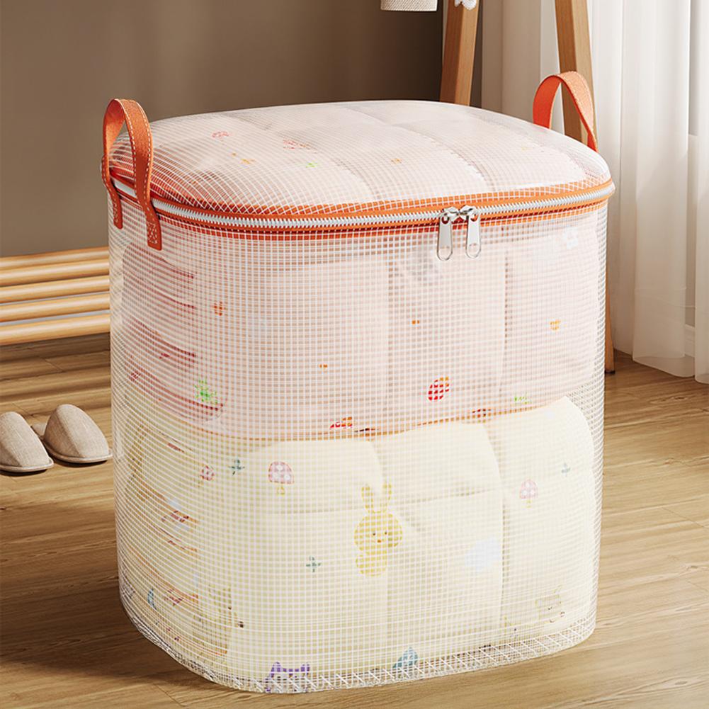 Moisture-proof Clothing Storage Waterproof Quilt Storage Bag with Handles Extra Transparent Pvc Moving Bag for Bedroom
