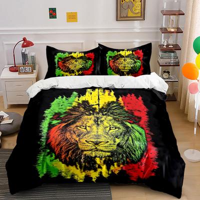 Lion Head with Colors. Bedding Sets Duvet Cover Sets Duvet Covers Pillowcases(1 * Duvet Cover 2 * Pillowcases Without Duvet Insert)