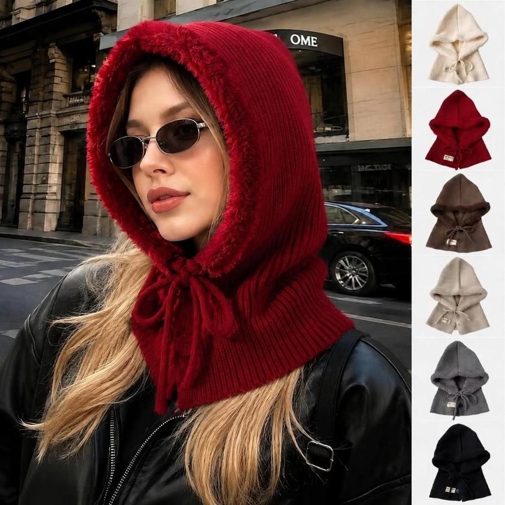Windproof Earflap Hat Warm Ear Protection Hat Fashion Knitted Hat Women Girls