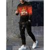 Julklädesset Vår Höst Herr Dam Mode 3D-tryck Mode Casual Sportkläder Sweatshirt Joggingbyxor 2 Delar Set