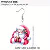 Weihnachts-Cartoon Weihnachtsmann und Milchtee Rosa Acryl Ohrringe