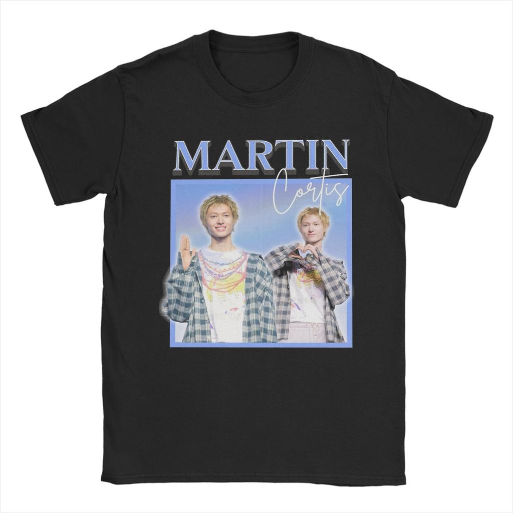 Kpop Boy Group Martin T-Shirt for Men  Novelty Cotton Tee Shirt Round Neck Short Sleeve T Shirts Gift Idea Tops