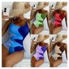 2023 One-piece Tie-dye Gradient Swimsuit: European & American Style, Backless, Sexy, Unique Print