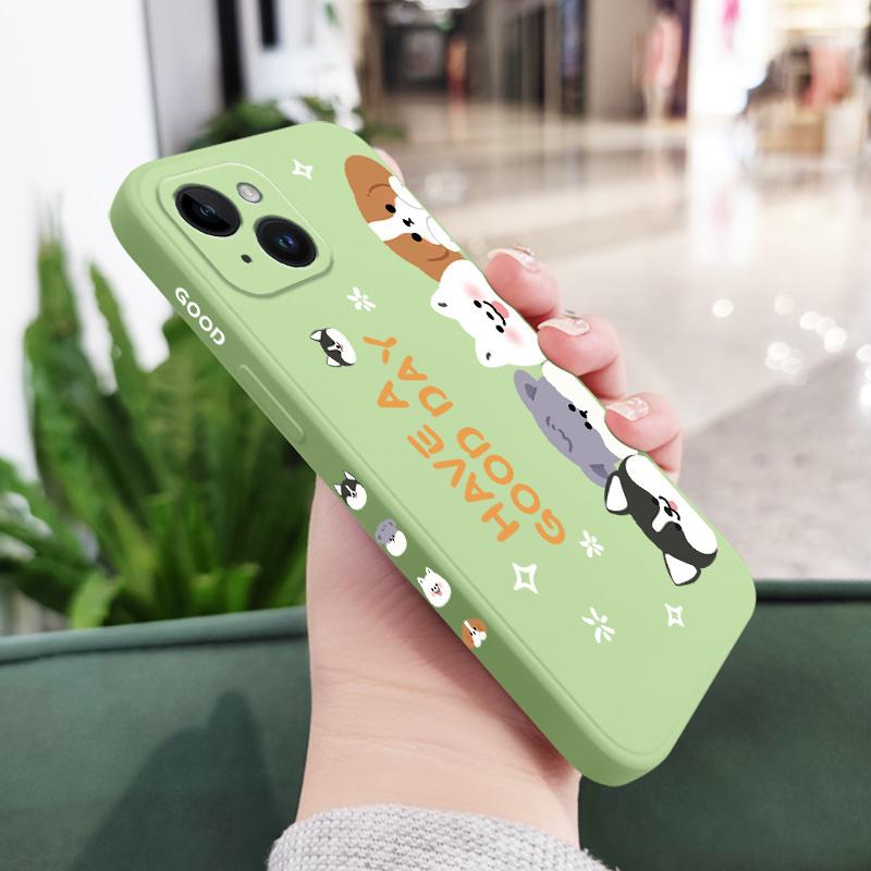 Puppy Steak Phone Case For iPhone 16 15 14 13 12 11 X XR XS Plus Pro Max Mini Silicone Cover iPhone 16 ProMax