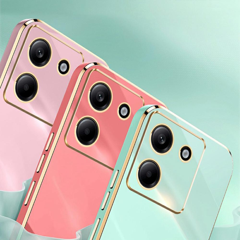 

XINLI For Xiaomi Poco M7 Pro 5G Case TPU Phone Cover with Electroplating Frame Purple