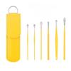 Durable And Safe 6Pcs Ear Cleaner Ear Wax Remover Cleaning Kit Pick Earwax Curette Spoon Care Removal Tool For Baby Adults Ear Care Set