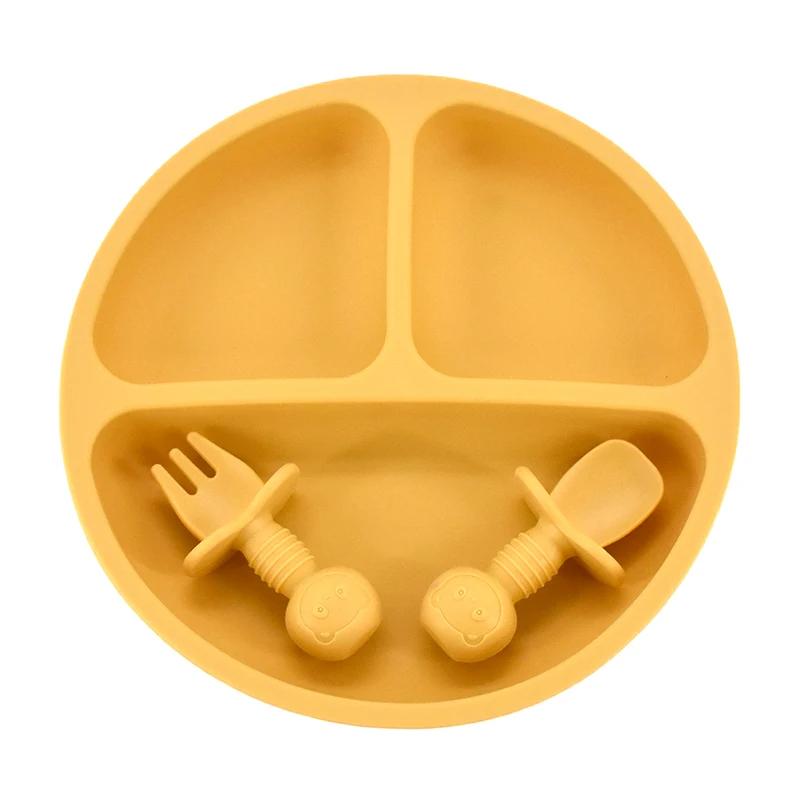 Sada 9barevných dětských talířů Potravinářské silikonové nádobí Nádobí bez BPA Dětské misky na krmení Dětské učební misky Podnos pro děti Dropshiping