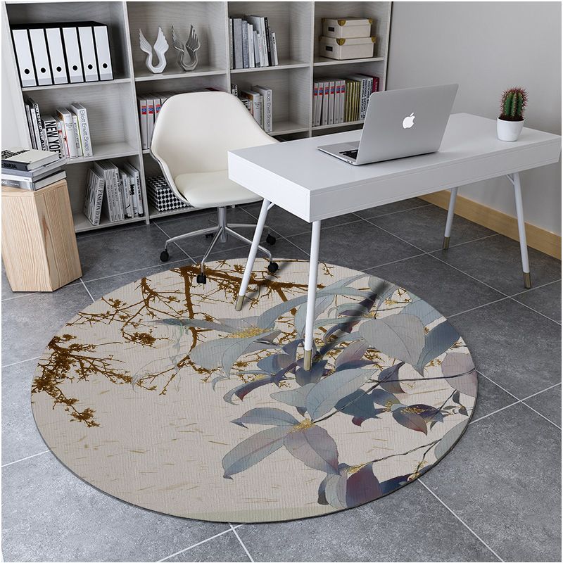 Chinese Style Round Carpet Living Room Tea Table Study Bedroom Bedside Fully Covered Washable and Customizable