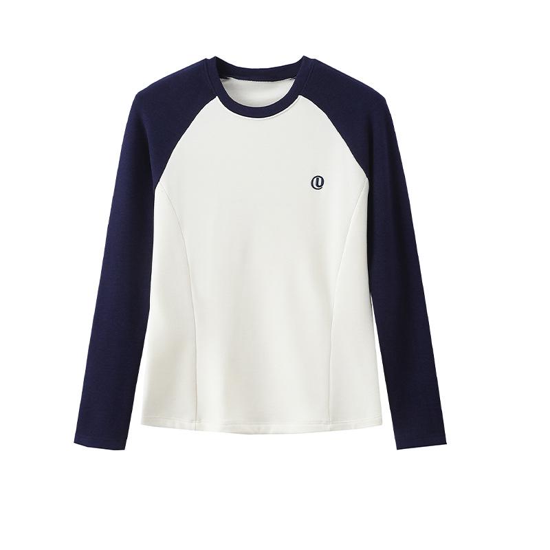 

Wool Colorblock Raglan Sleeve Dralon Base Layer Soft Long Sleeve T-Shirt for Couples - Warm and Skin-Friendly Top for Autumn/Winter XL (Women s 60-70 kg, Men s 70-80 kg)