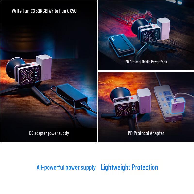 ZHIYUN CX50RGB Portable Bi-Color Full-Color LED Video Light