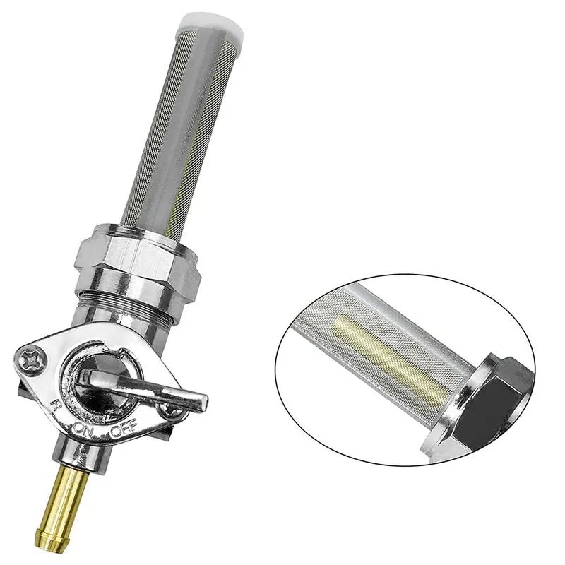 22MM Aluminum Alloy Motorcycle Fuel Gas Tank Shut-off Valve Straight Spigot Petcock Switch for Harley Davidson 62167-81 62163-75