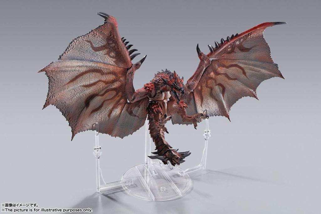 TAMASHII NATIONS MonsterArts Monster Hunter Iceborne approximately ABS painted action figure S.H. World Rathalos, 400mm, & PVC,