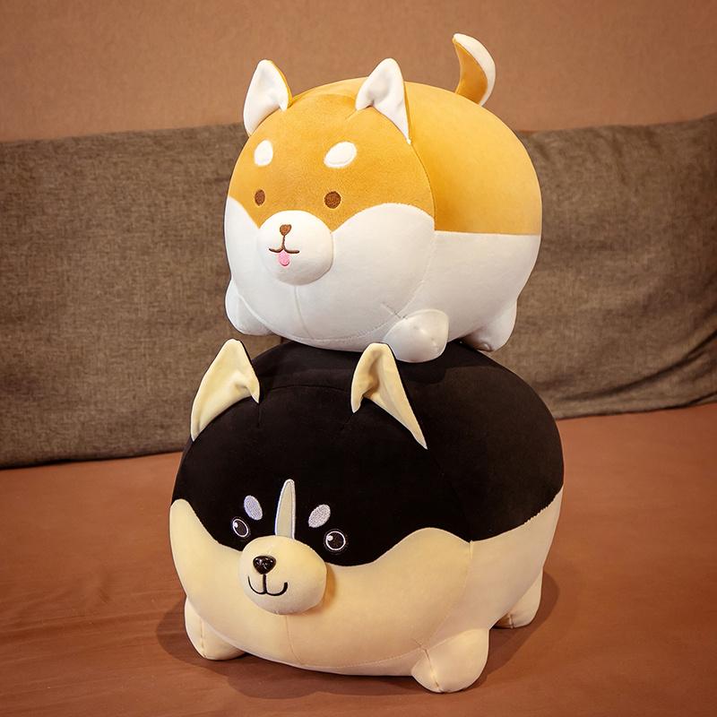 Cute Shiba Inu & Husky Plush Toy Set Soft Stuffed Dog Dolls Perfect Birthday Gift for Kids Teens Girls Boys Home Bedroom Decor